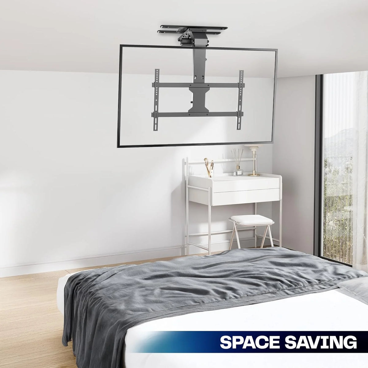 VIVO Motorized Ceiling TV Mount, 37-70 inch, 99 lbs, Black