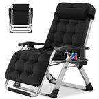 NAIZEA Zero Gravity Lawn Recliner Chairs, 2 Pack, Black