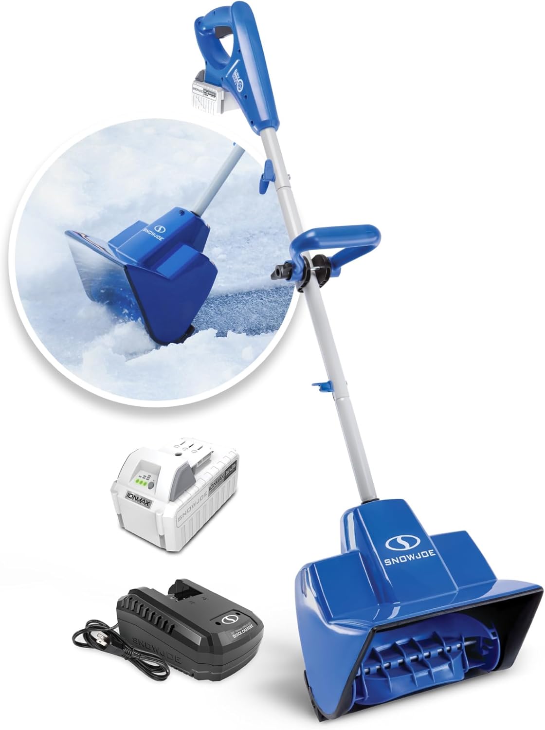Snow Joe Cordless Electric Snow Shovel Kit 24V 4Ah Battery, Charger, 11in Clearing Width, 400W - 24V-SS11
