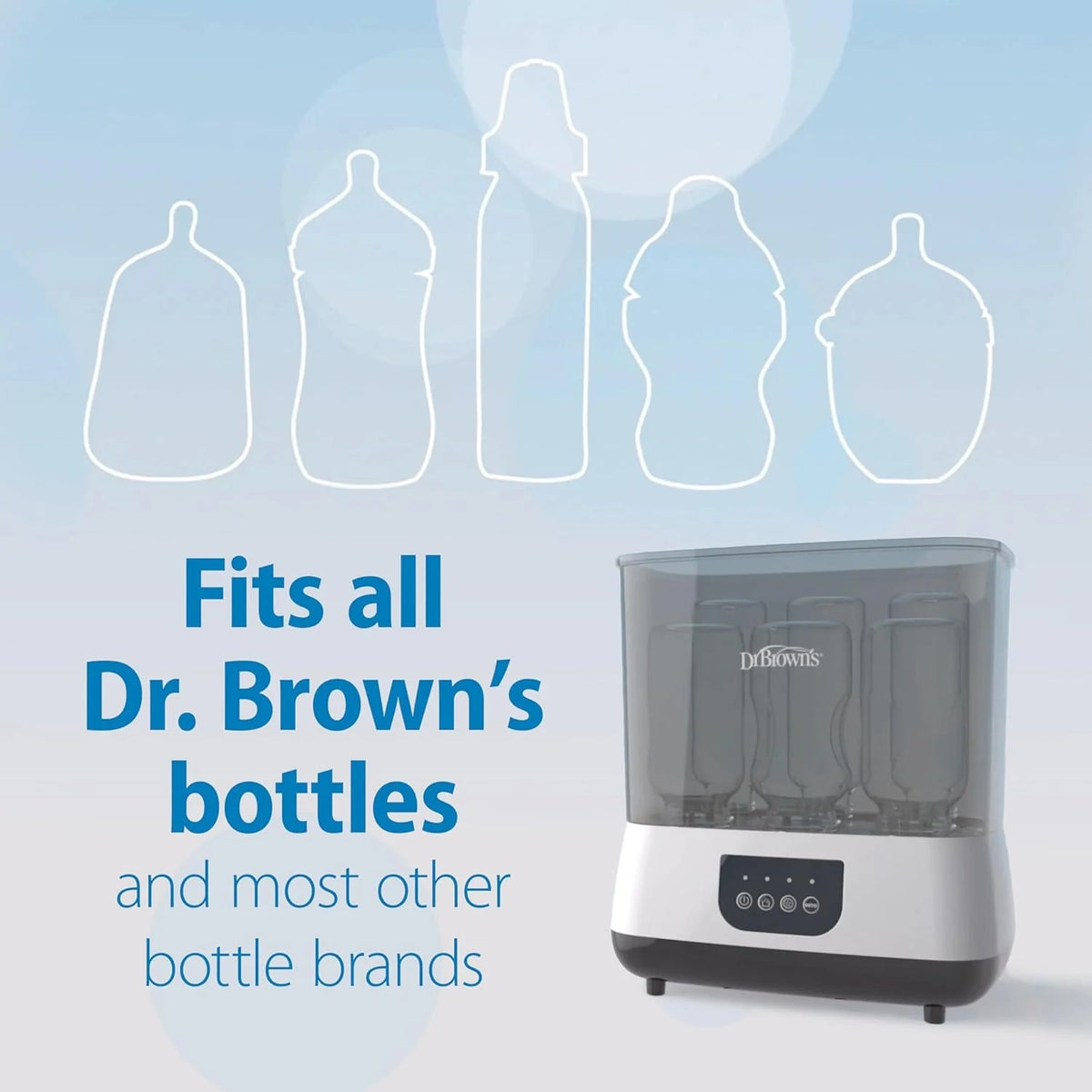 Baby Bottle Sterilizer And Dryer, 6 Bottles, 4-In-1