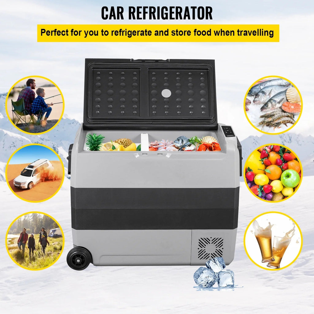 VEVOR Dual-Zone Car Refrigerator Freezer, 48QT - T45K
