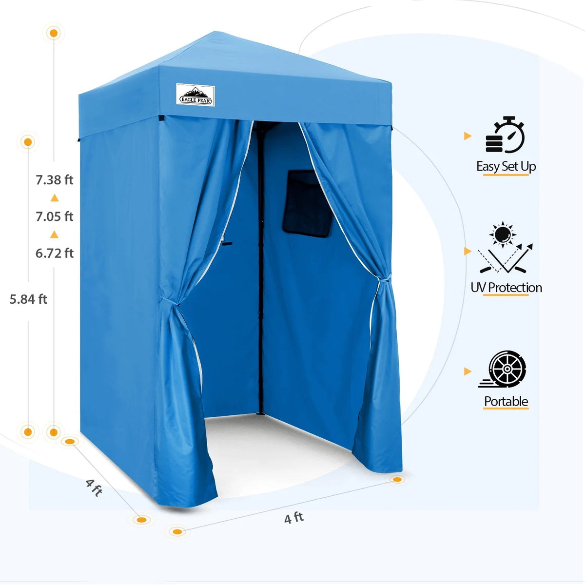 EAGLE PEAK Ultra Compact 4 ft x 4 ft Pop-Up Changing Room Canopy - Flex