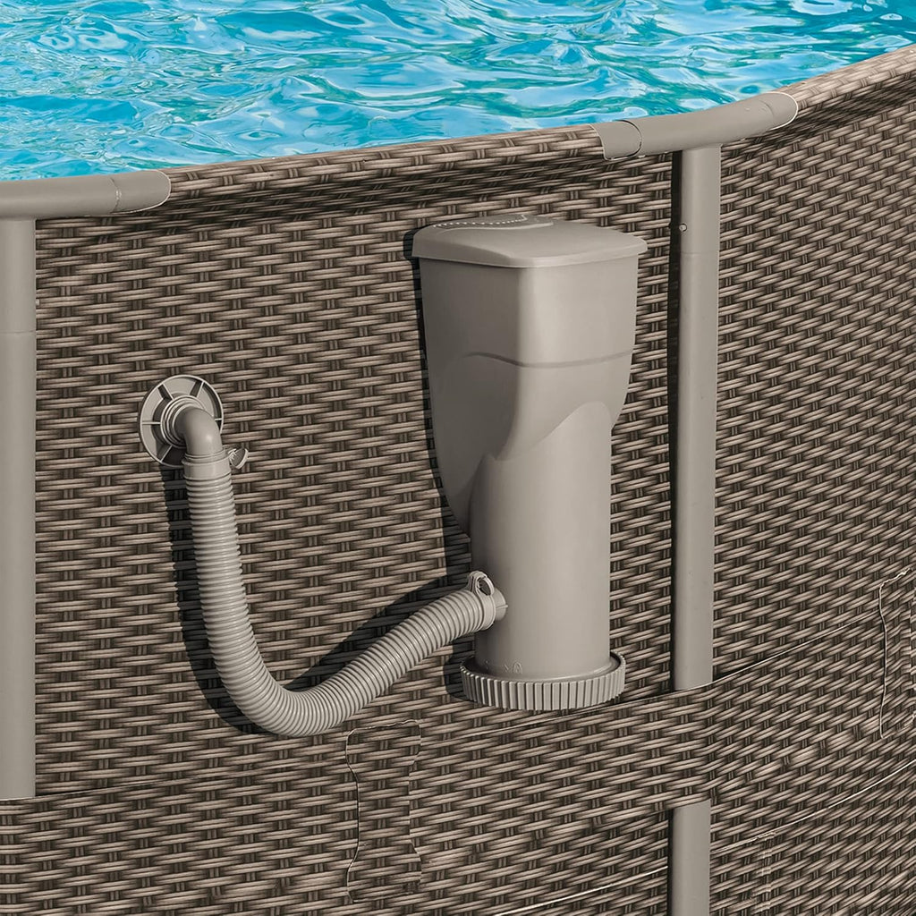 2-in-1 Filter Pump And Skimmer System With Clamps And 1.5-Inch Hose