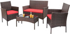 4-Piece Patio Rattan Wicker Furniture Set - T-LCRF834M18