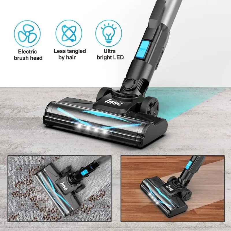 INSE Cordless Stick Vacuum Cleaner, 6 In 1, 1.2L, 45min, 20000PA