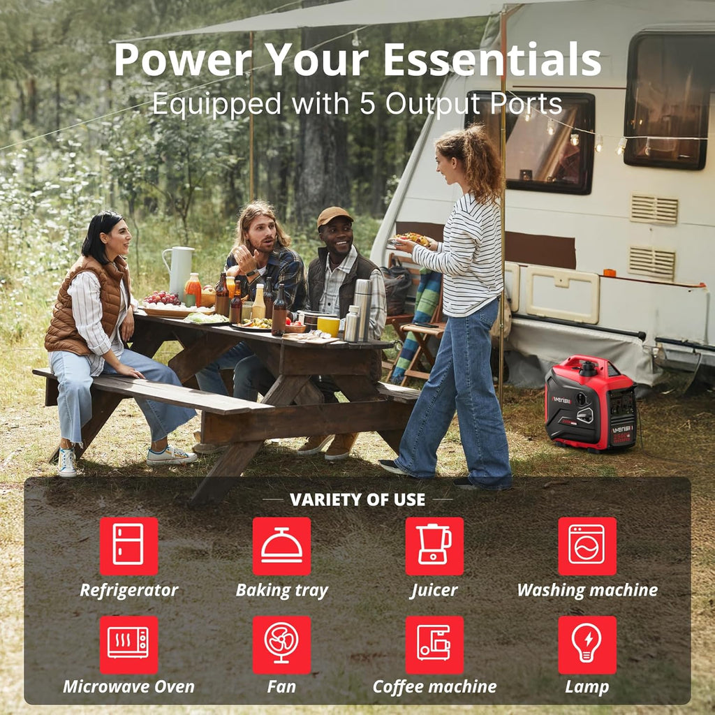 2500-Watt Gas Powered Portable Inverter Generator With CO Sensor