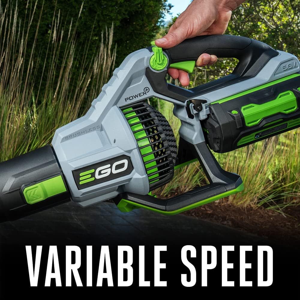 EGO Power+ 56-Volt 765 CFM Brushless Cordless Leaf Blower With 5.0Ah And 2.5Ah Batteries - LB7654
