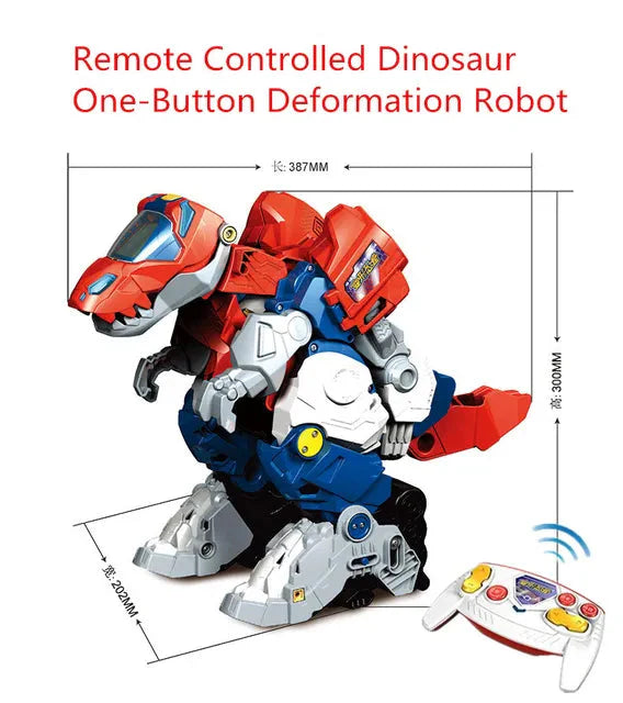 Remote Control Transforming Dinosaur Robot Toy With Sound And Music - 262 * 178.5 * 361.5mm