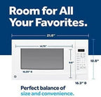 GE Countertop Microwave Oven, 1.4 Cu. Ft., 1,100-Watt, White - GCST14S1WWW