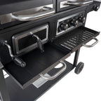 Dual Fuel Gas And Charcoal Combo Grill, Black With Stainless - GBC1793W