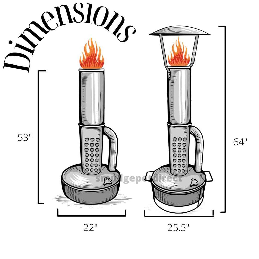 Smudge Pot Direct Outdoor Heater With Heat Dish