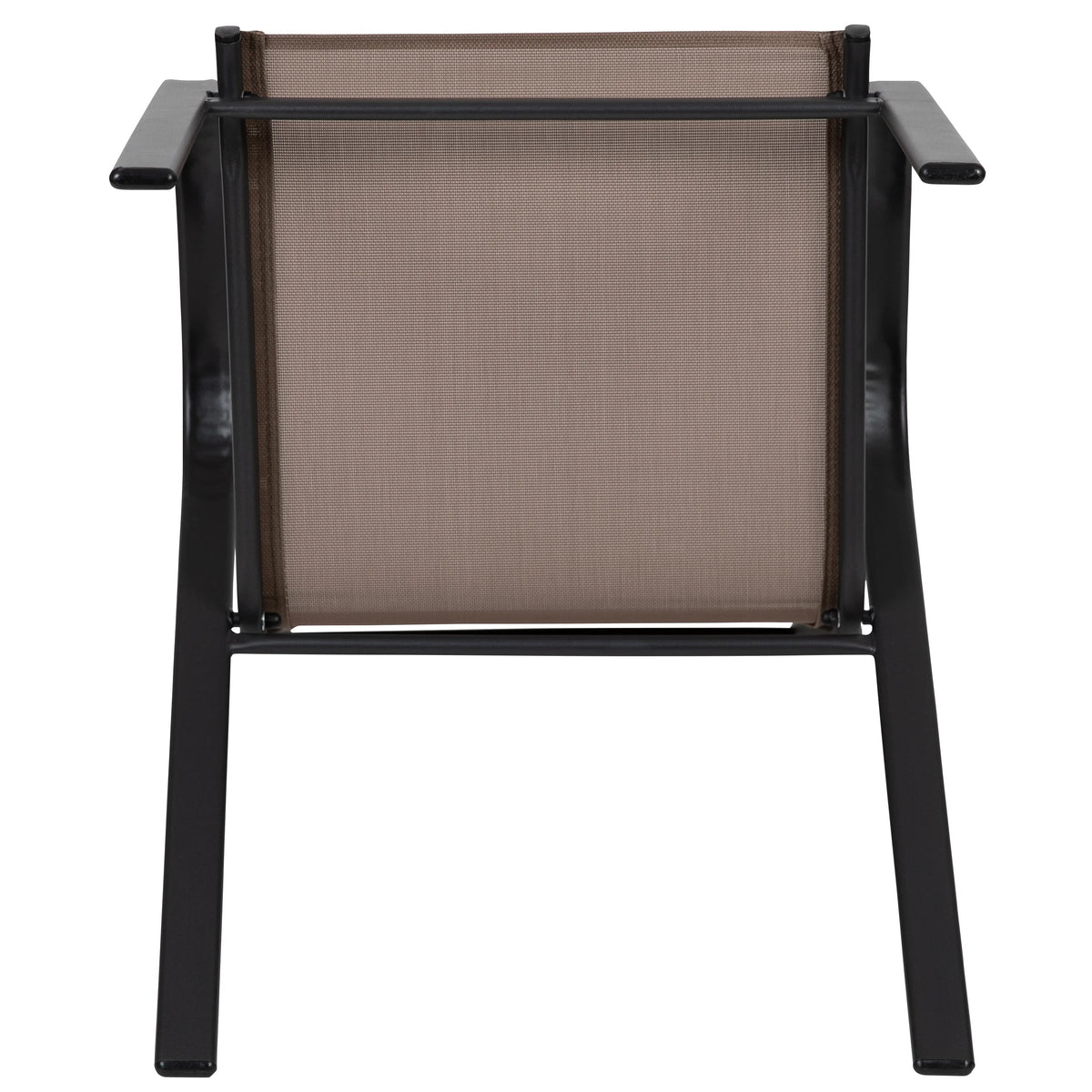 Emma + Oliver Outdoor Stack Chairs, Gray, 4 Pack, 21.25in W x 29in D x 36in H