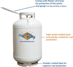 Flame King Vertical Propane Tank 420LB - White