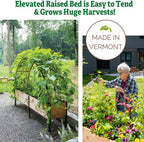 Gardener's Supply Company Elevated Cedar Raised Garden Bed, 2 ft x 8 ft, 29 in High