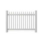 WamBam White Vinyl Picket Fence Panel Kit, 4ft H x 6ft W, 1 Panel + 1 Post - BL19101
