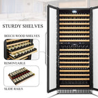 Lanbo 32 Inch 287 Bottle Dual Zone Compressor Freestanding Wine Refrigerator - LW328DD