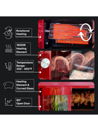 Brazilian Flame Churrasco Propane Gas Rotisserie Oven Grill Roaster With Auto Rotating Skewers - 2024 Series