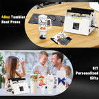 40oz Tumbler Heat Press for Sublimation, White Red - 40oz Tumbler Heat Press