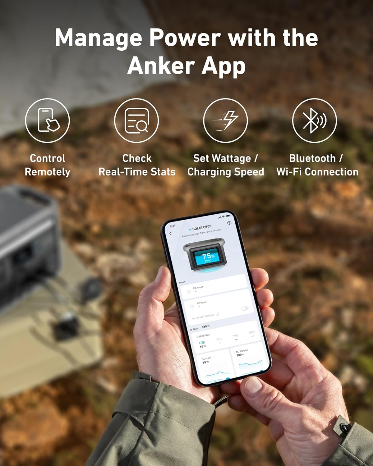 Anker SOLIX C800 Portable Power Station 768Wh 1200W Peak 1600W - C800
