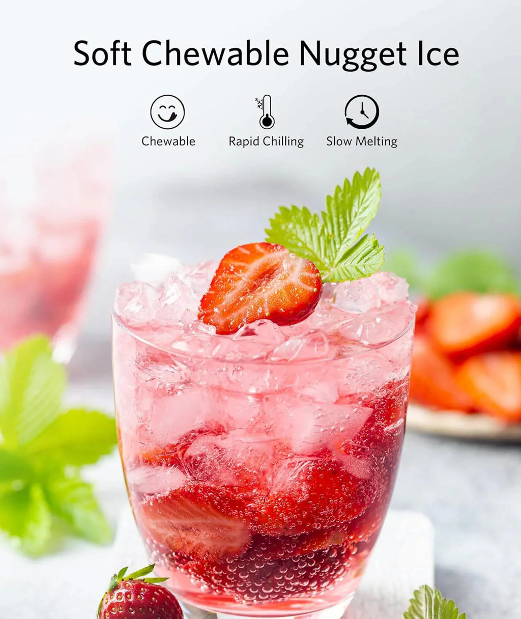 Countertop Nugget Ice Maker, 35lbs/24H, 1.2Qt Tank