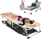 Slsy 5-Position Adjustable Folding Lounge Chair And Cot - 75.2" x 25.6" x 11.8"
