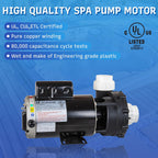 LINGXIAO Spa Pump 4 HP 2 Speed 220-240V 2 in Port 56 Frame - 56WUA400-II