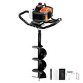 KFFKFF Gas Earth Auger, 52CC 1450W, 8 inch Drill Bit And Extension Rod - D52-F