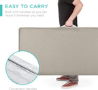 Best Choice Products Queen-Size 4in Tri-Fold Foam Mattress With Carry Case - Grey