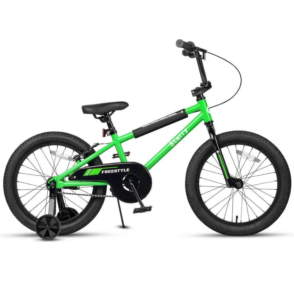 Glerc Kids BMX Style Bicycle 14 Inch Blue With Training Wheels And Coaster Brake