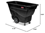 Rubbermaid Commercial Products Tilt Dump Truck, 450lb Capacity, 1/2 Cubic Yard, Black