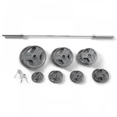 Gold's Gym Olympic Weight Set 300 lb With 7 Olympic Bar - WGGOP300