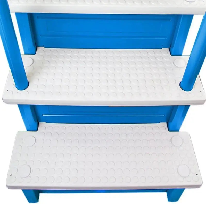 Non-Slip Pool Entry Steps, Grey Aluminum, 122-137 cm Installation Height, 136 kg Max Load