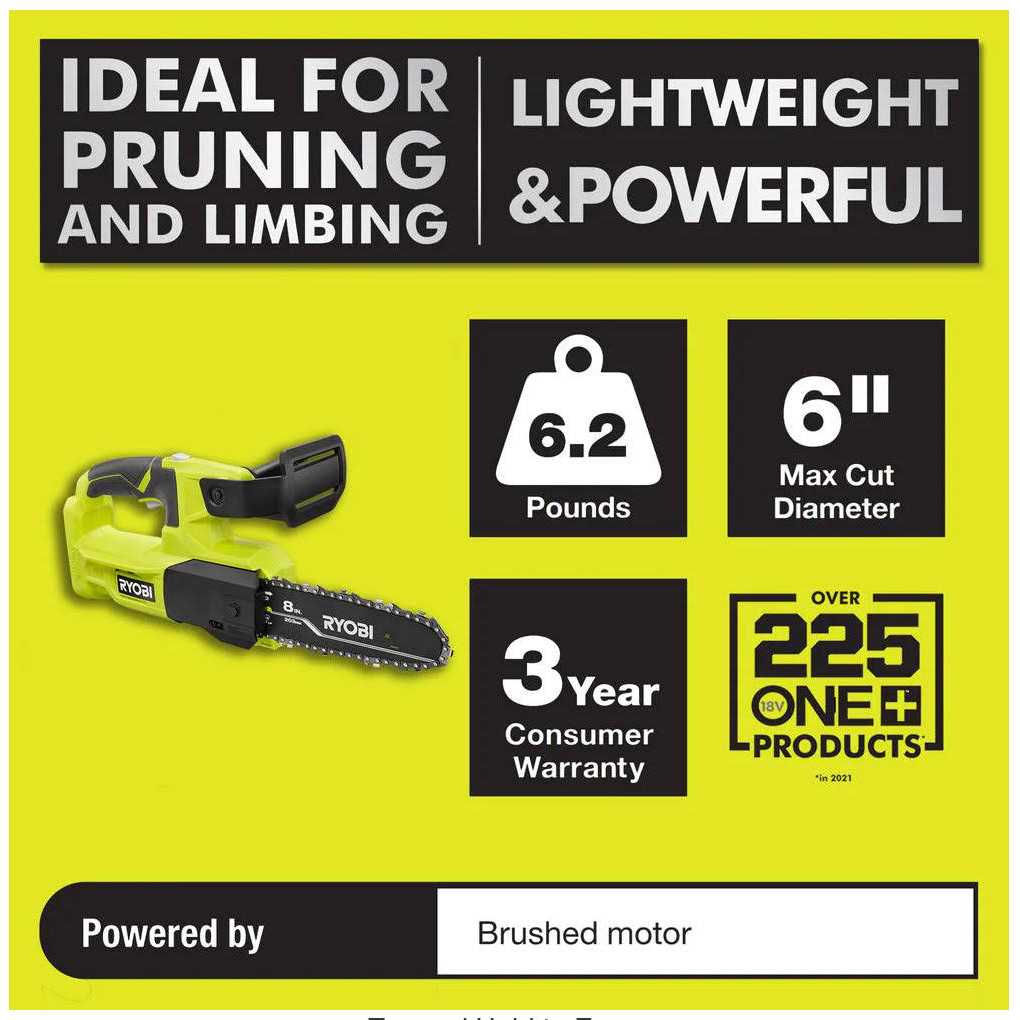RYOBI ONE+ 18V 8 in Battery Pruning Chainsaw