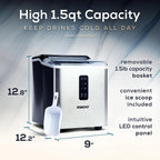 Igloo Self-Cleaning Countertop Ice Maker, 1.5 qt, 26 lbs/24 Hours, Aqua