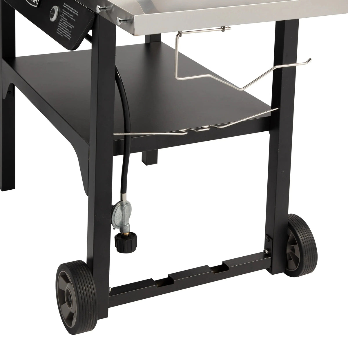 Cuisinart Outdoor Wok Station With Prep Table, 50,000 BTU, 14 inch Carbon Steel Wok - Black