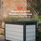200 Gallon Resin Deck Box, 59.7 in L x 28.5 in W x 35.4 in H