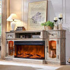 Farmhouse Electric Fireplace TV Stand For TVs Up To 80 Inches - 70W x 16D x 32H