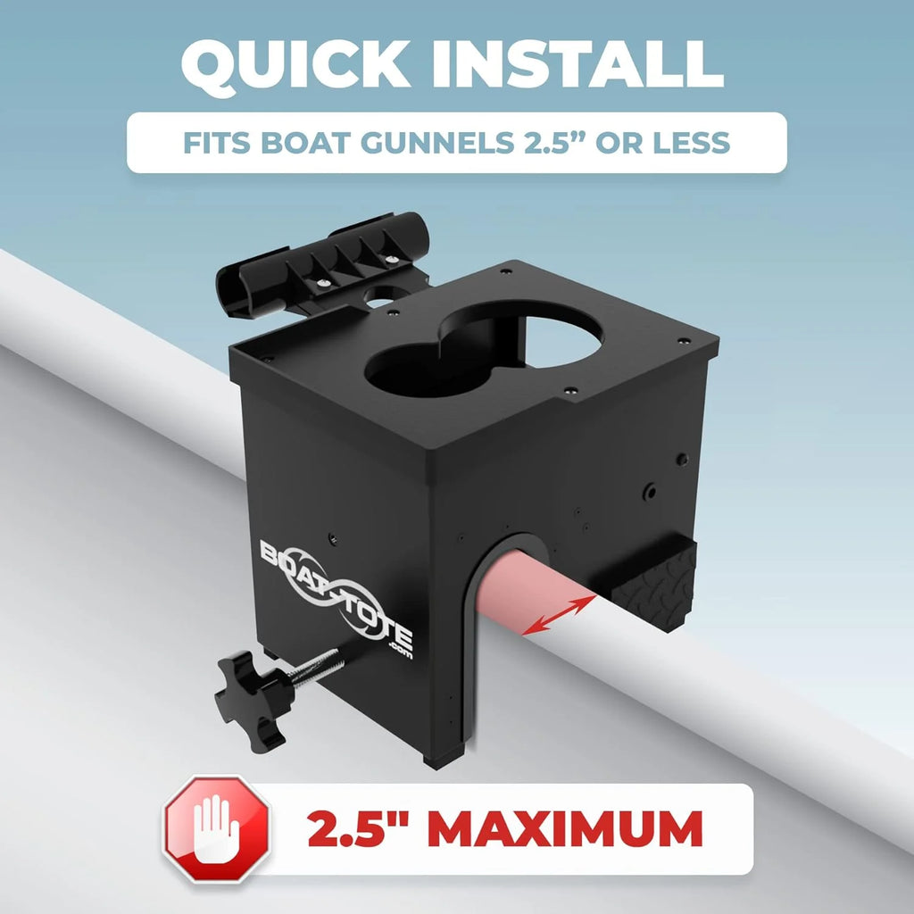 BOAT-TOTE Boat Tote Regular Fishing Accessory, Fits Gunnels Up To 2.5in Thick - BTR-701