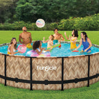 Funsicle Oasis Round Above-Ground Pool 14-ft x 42-in Gray