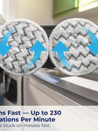 Brand Steam Mop With Rotating Pads - Scrubbing Floor Cleaner