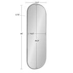 Capsule Framed Wall Mirror, 16x48, 18x24, 22x34, 24x36, Black, Bronze, Gold, Gray, Silver, Antique-Bronze