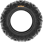 ATV UTV All-Terrain Replacement Tires Set Of 4, 25x8-12 Front And 25x10-12 Rear