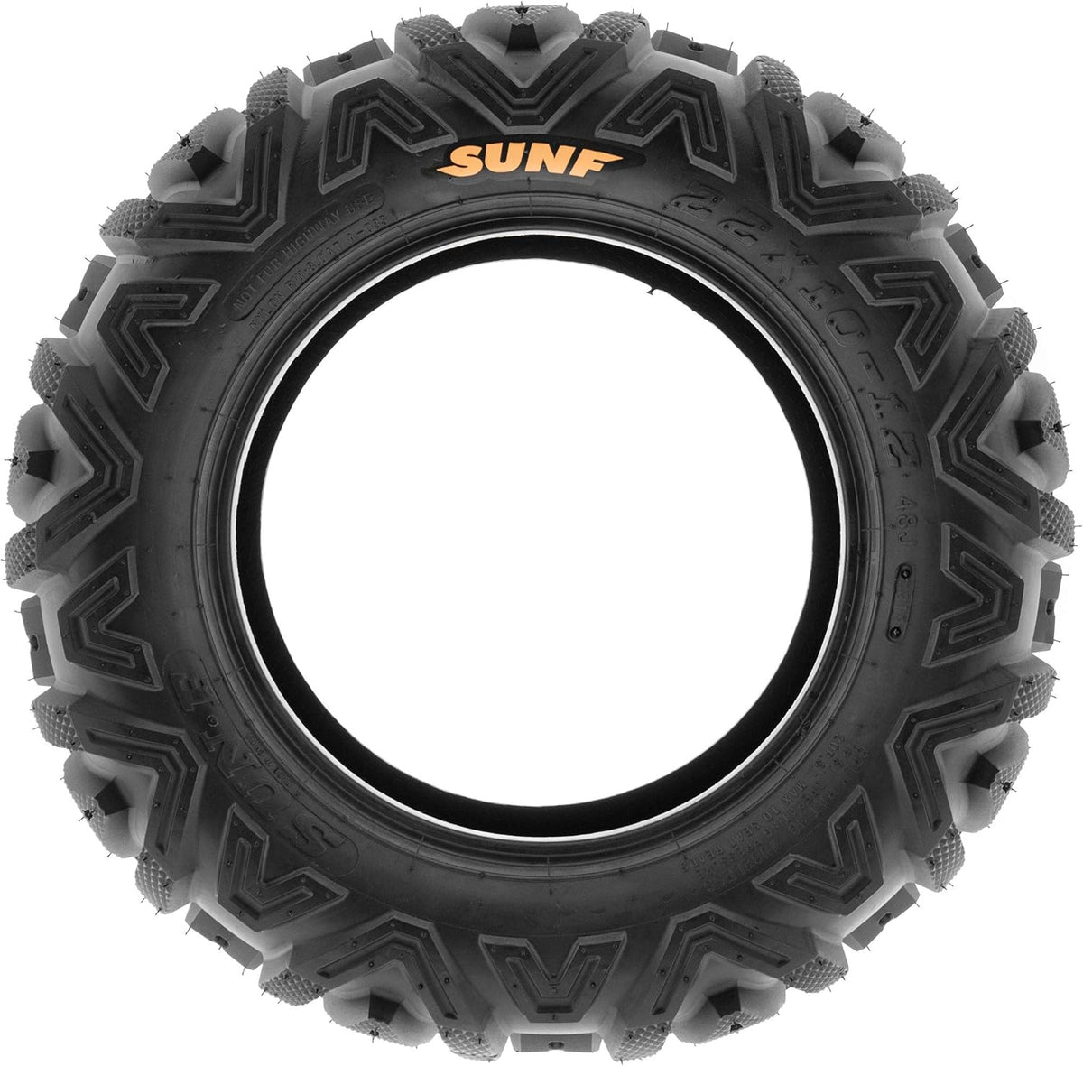 ATV UTV All-Terrain Replacement Tires Set Of 4, 25x8-12 Front And 25x10-12 Rear