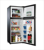 Galanz 4.6 Cu Ft Two Door Mini Refrigerator With Freezer, Stainless Steel - GL46TS5E