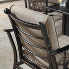 Aluminum Deep Seating Rocking Club Chairs, Antique Copper - Set Of 4