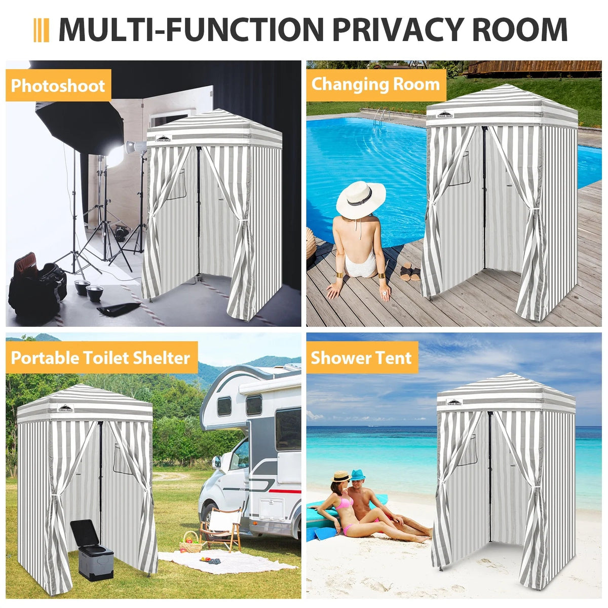 EAGLE PEAK Ultra Compact 4 ft x 4 ft Pop-Up Changing Room Canopy - Flex