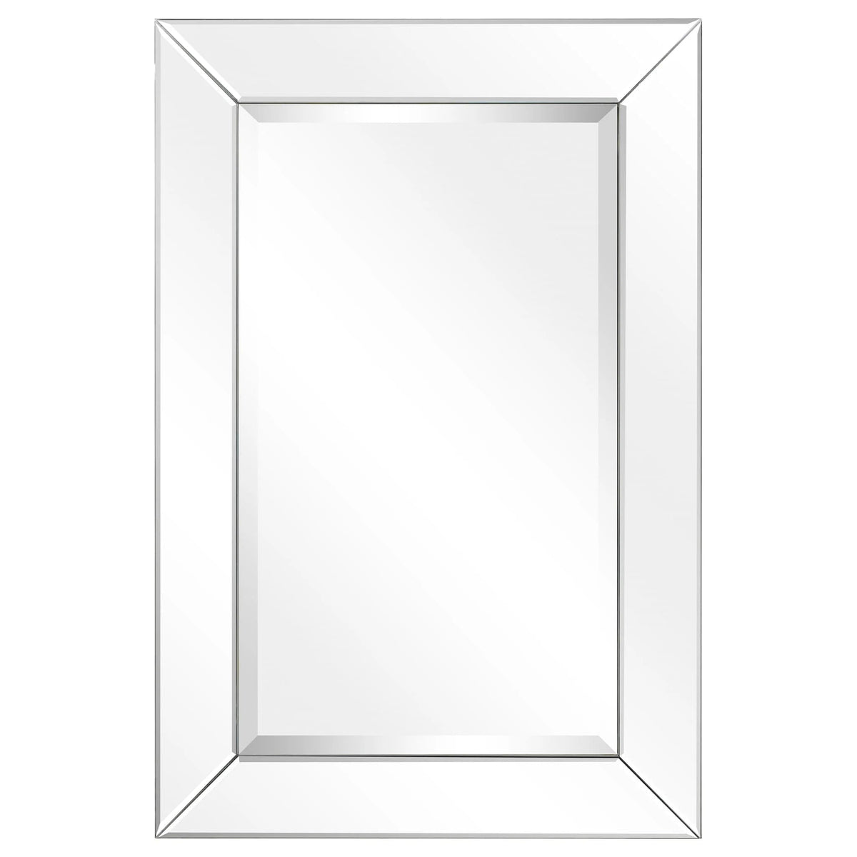 Rectangular Clear Beveled Wall Mirror - 3 Sizes