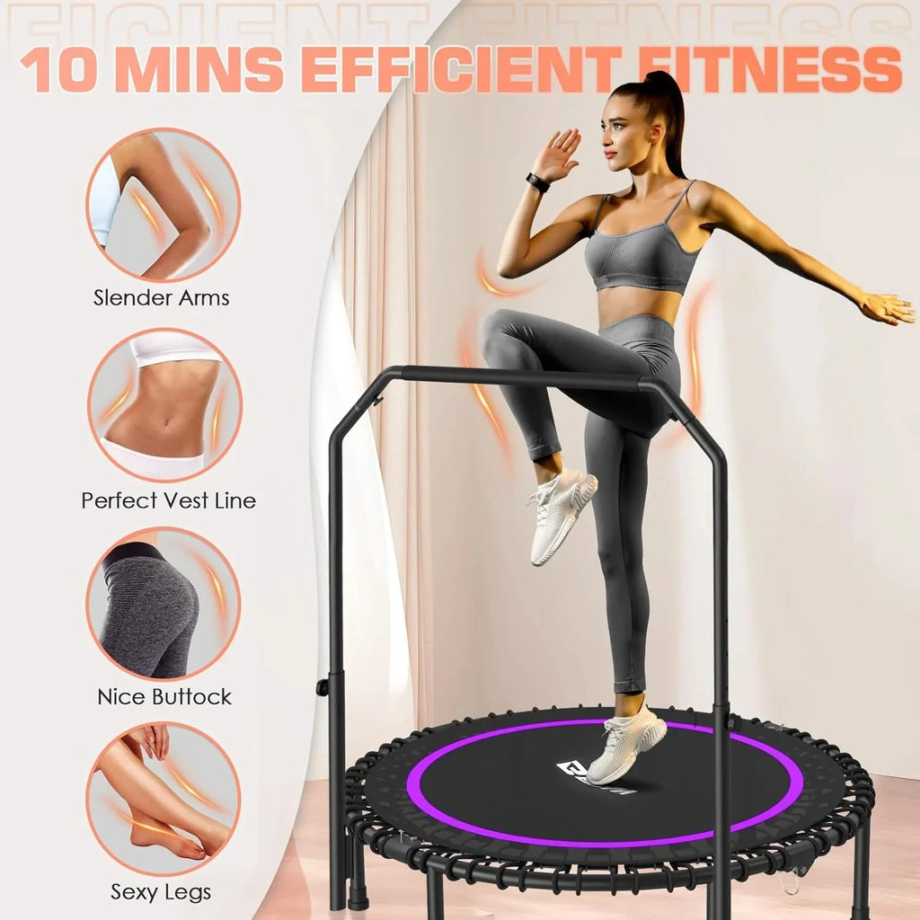 BCAN Foldable Fitness Trampoline 40in/48in, 450/550 LBS Capacity