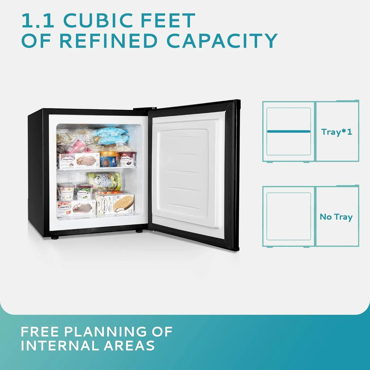 Euhomy Upright Compact Mini Freezer, 3.0 Cubic Feet, Single Door With Reversible Door