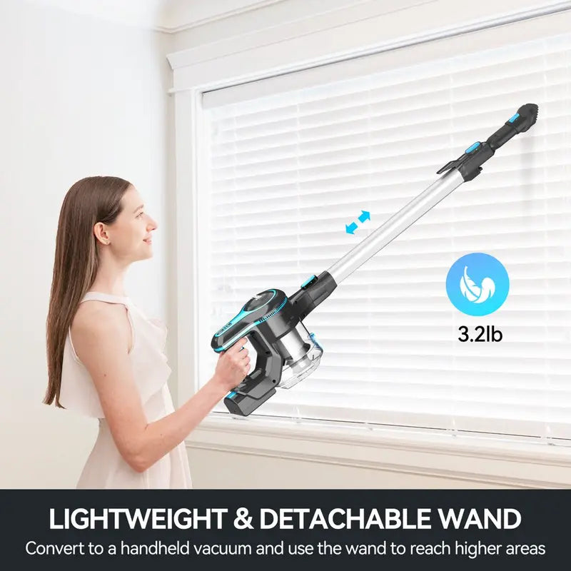 INSE Cordless Stick Vacuum Cleaner, 6 In 1, 1.2L, 45min, 20000PA